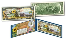 NORTH DAKOTA Genuine Legal Tender $2 Bill USA Honoring America's 50 States