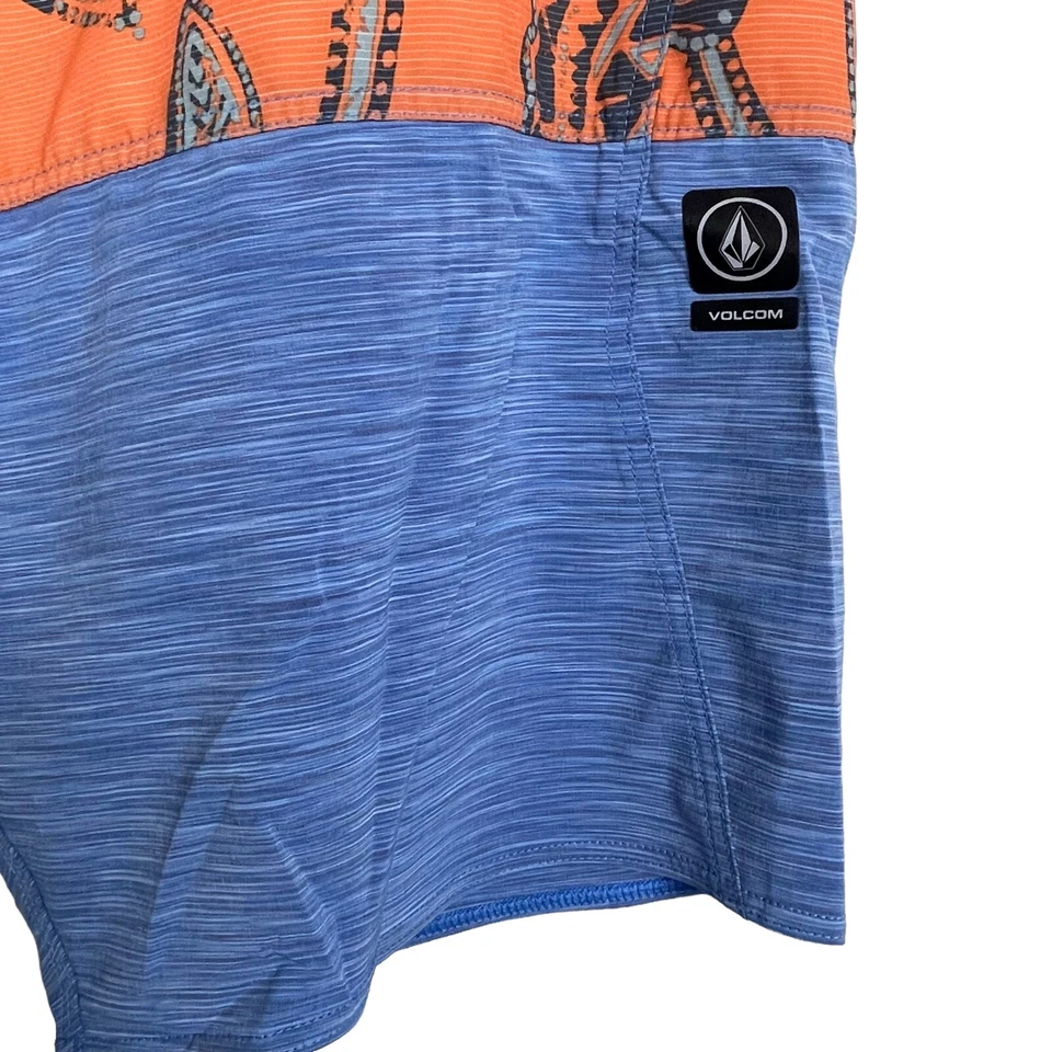 Pantalones cortos Volcom Mod-Tech para hombre talla 38 azul naranja Foto 2 de 4
