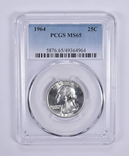 1964 Washington Quarter MS65 PCGS Blue Label
