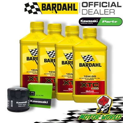 Set Service Bardahl XTC 15W50+ Filter Original Kawasaki Ninja 500 R