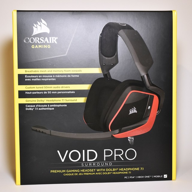 Corsair Void Pro Surround Gaming Headset Dolby 7.1 Sound Headphones for PC Works for sale online 