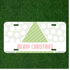 Custom Personalized License Plate With Creative Design Art With Merry Christmas