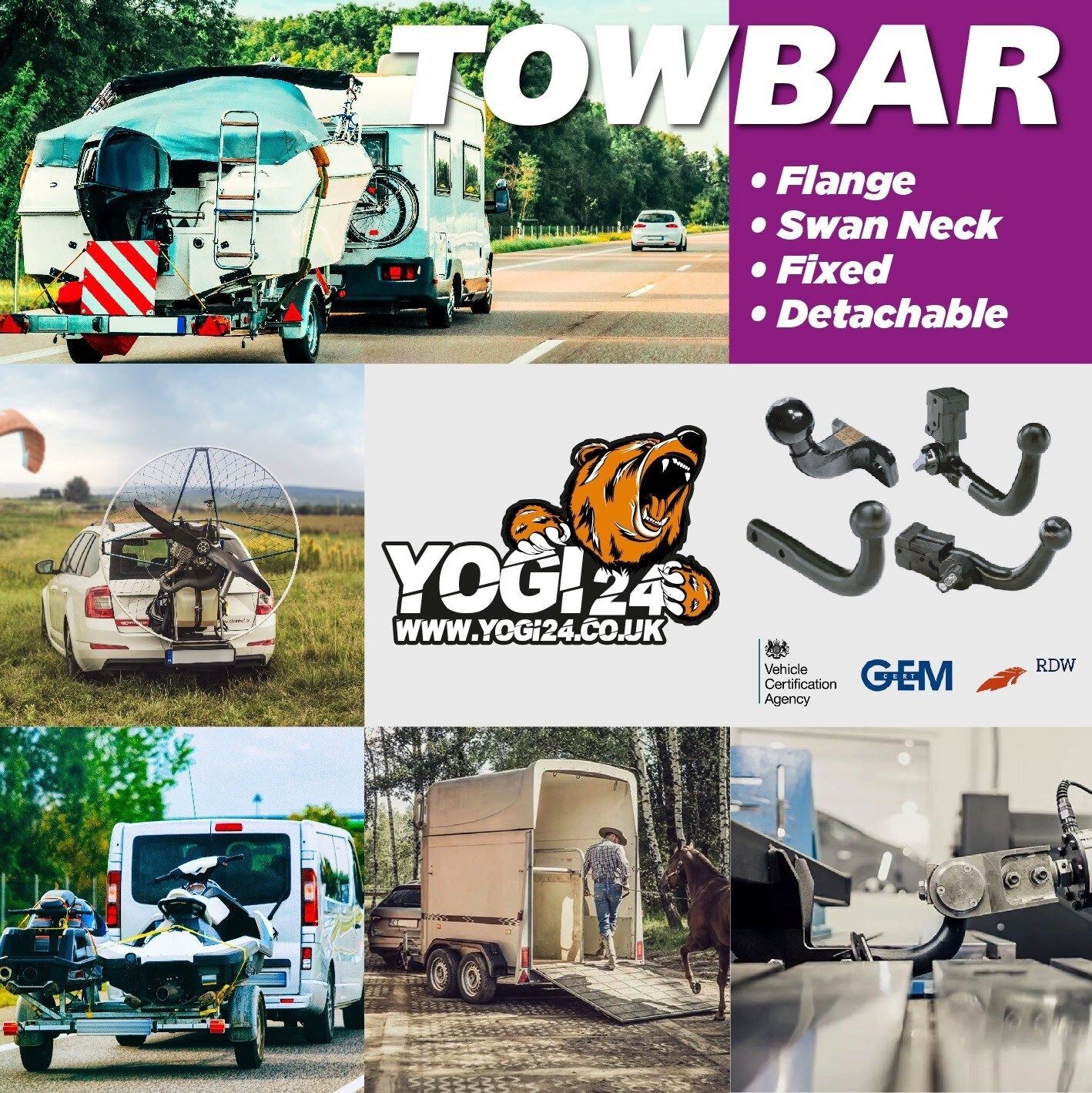 Swan Neck Tow Bar For KIA Optima Saloon 20122015 & 13 Pin Bypass Relay