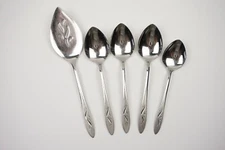 Mix Lot of 5 Oneida Ember Glow Stainless Flatware Spoons Pie Server