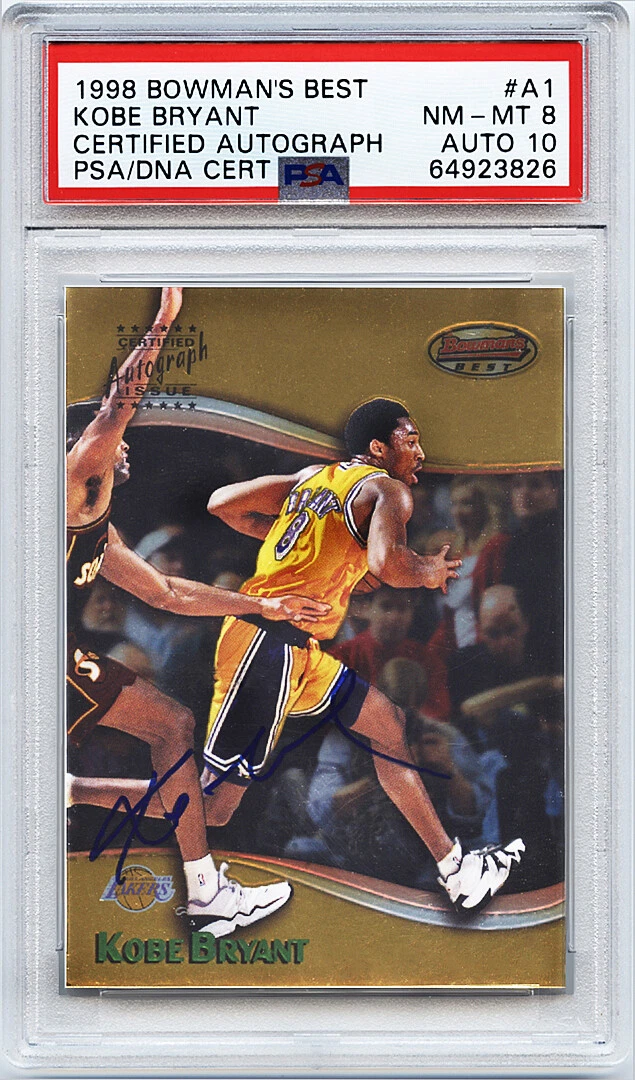 Bowman Kobe Bryant 10 Graded Basketball Sports Trading Cards