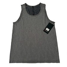 Lululemon Sleeveless Mens T-Shirt Metal Vent Breathe Slim Fit Style LM1219S Grey