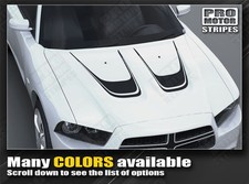 Dodge Charger 2011-2014 Hood Scallop Accent Stripes Decals Choose Color