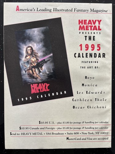 HEAVY METAL magazine Adult Fantasy Illustrated March 1995 - Picture 2 of 5