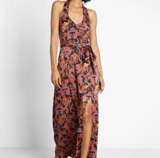 NWT ModCloth Women's We'll Meet Again Halter Dress - Red Multi - Size 22
