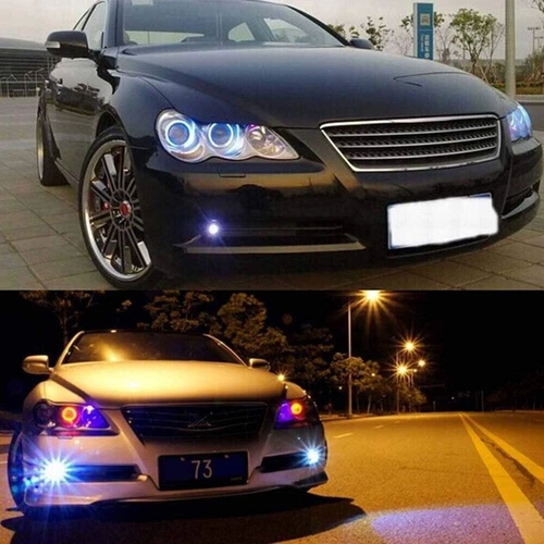 2Pc Eagle Eye Lamps LED DRL Fog Daytime Running Car Light Tail Backup 12V Amber - Foto 9 di 10