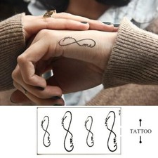 Flash Once Temporary Adhesive Tattoo You Me Infinite Body Party Gift WOW
