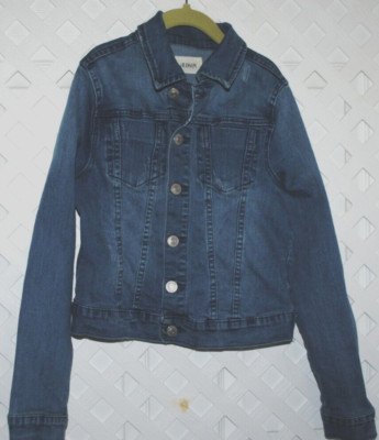 Hudson Girl's Blue Stretch Denim Jean Jacket w/ Ruffles Size 4