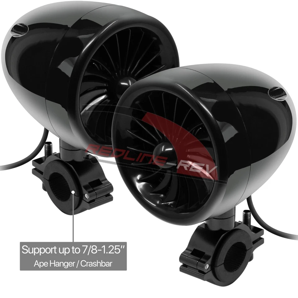 1000W Amp Motorcycle Waterproof Bluetooth Stereo 4-Speakers Audio MP3 System ATV - Image 3 of 4