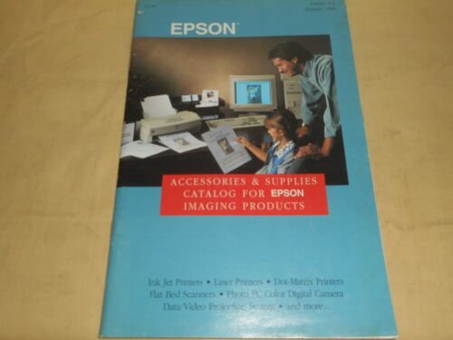 CATALOGUE D'ACCESSOIRES ET FOURNITURES EPSON vintage pour produits d'imagerie EPSON 1996 - Photo 1 sur 17