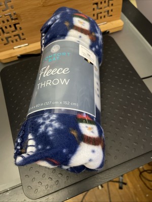 Winter Snowman 50'' x 60'' Fleece Throw Blanket