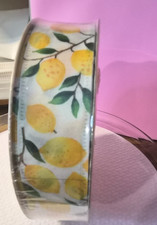 Member's Mark Lemon Wired Ribbon 1.5" x 50 Yards Lemons Wired Edge NEW