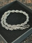 8.5” 925 Silver Content Rope Link Chain Bracelet 4.5mm Luxury Style 16g — photo 2