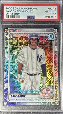 Jasson Dominguez 2020 Bowman Chrome 1st Mega Box RC PSA 10