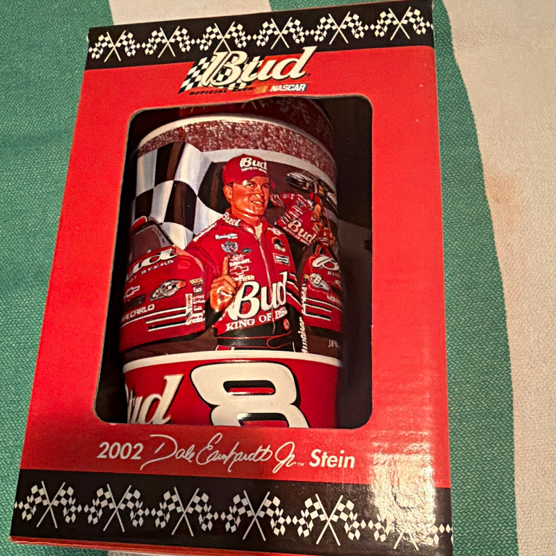 Budweiser Run in the Red Bud NASCAR 2002 Dale Earnhardt Jr Stein in Box