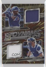 2021 Spectra Dynamic Duos Materials Hyper Prizm 73/75 Leody Taveras Sam Huff 7xr