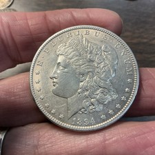 1894 P KEY DATE MORGAN DOLLAR AU DETAIL LTLY CLEANED , Scratch, STILL NICE COIN