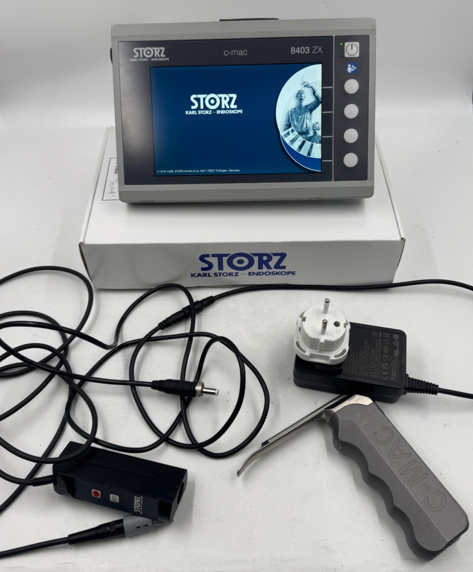 。 Storz 8403 ZX Video Laryngoscope Monitor C-MAC attachment KARL