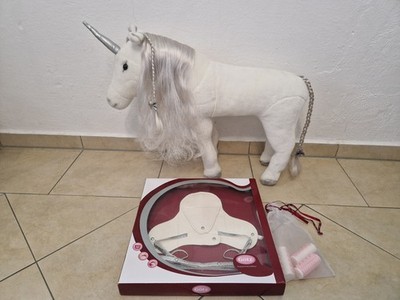 *Tolles großes Achat Einhorn von Götz mit Lockenwicklern und neuem Sattel*