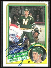 Craig Hartsburg 1984-85 O-Pee-Chee In Person Auto Auto #98 Minnesota North Stars
