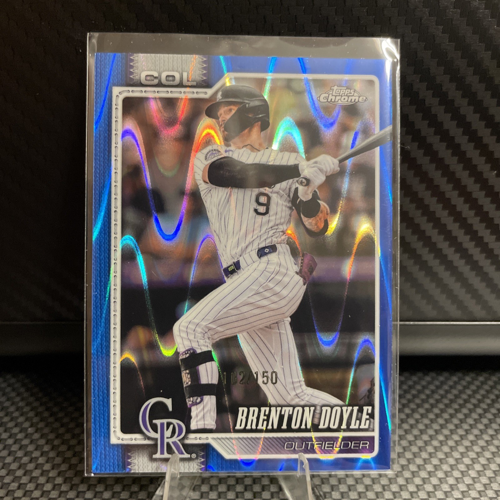 Brenton Doyle 2026 Topps Chrome Blue RayWave Refractor  #/150 - Rockies 125