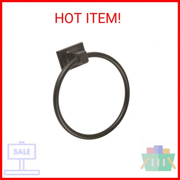 Anillo de toalla clásico Design House 539239 Millbridge para baño bronce frotado con aceite Foto 2 de 2