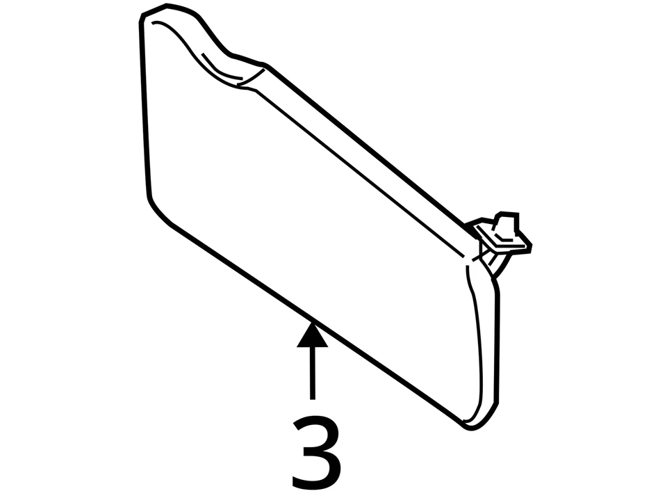 Right Sun Visor For Ford Escape 2010-2012 Mercury Mariner 2010-2011 OEM RH - Image 4 of 4