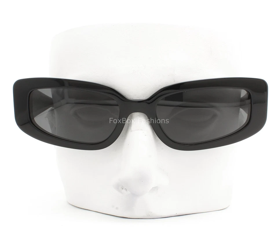 Gafas de sol Dolce Gabbana pulidas negras sobre plateadas con logotipo DG 4445 501/87 con estuche Foto 2 de 4