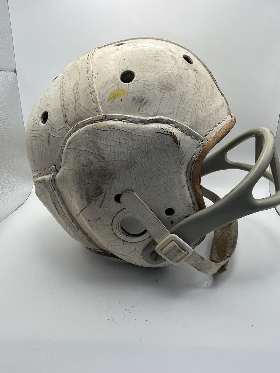 90s football helmets foam Transitional 1950s Rawlings A30 Leather Football Helmet