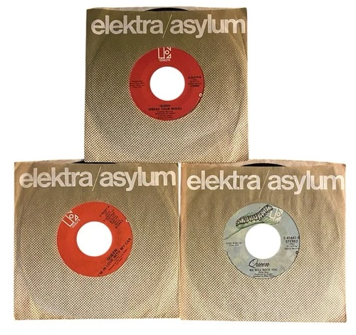 Queen 45 RPM 7” Single Lot Elektra Asylum VG+ EX w/ Original Sleeves