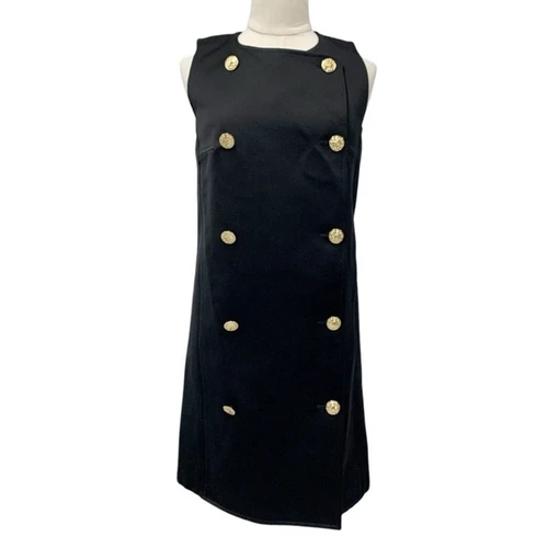 LOUIS VUITTON（LV） Abito Louis Vuitton nero oro doppiopetto raso bottoni usato0