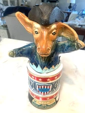 Vintage Jim Beam 1976 Democrat Decanter Empty