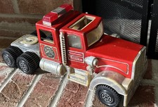 Vintage 1980s Tonka No 1 Fire Truck Hook and Ladder Pressed Steel Semi ONLY
