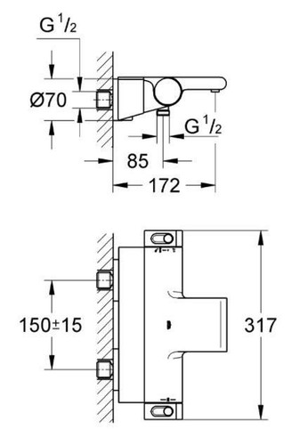 Badewannenarmatur GROHE Grohtherm 2000 34464001 / BESCHÄDIGT - Bild 6 von 6
