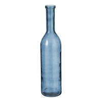 Mica Decorations Rioja Glasflasche - H75 X Ø18 Cm - Recyceltes Glas - Hellblau
