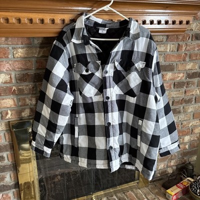 Adventuridge Men s Black & White Checked Work Jacket Size 2XL