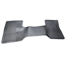 Front Floor Rubber Throw Mat Black w/Ford Oval 1965-96 Ford Truck D8TZ-8113086-A