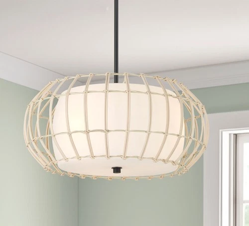Minka Lavery 1105 Watermill 3 Light 20"W Cage Multi Light Pendant - Coal - Picture 3 of 6