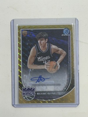 2025-26 Bowman Chrome Maxime Raynaud Gold Refractor Rookie Auto /50 #BCA-MR