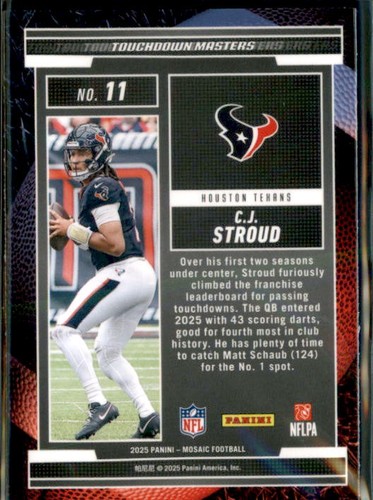 2025 Panini Mosaic #11 C.J. Stroud Touchdown Masters Mosaik - Bild 2 von 2