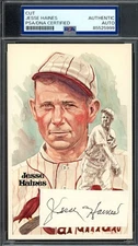 Jesse Haines PSA DNA Coa Signed Perez Steele Cut Postcard Autographed