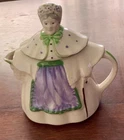 Shawnee Pottery GRANNY ANN Teapot  Dark Blue Eyes ~Purple Apron~USA EXC Cond!