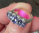 GENERATIONS 1912 Weinman Bros. 14k Tanzanite Diamond Ring Vintage Estate — photo 4