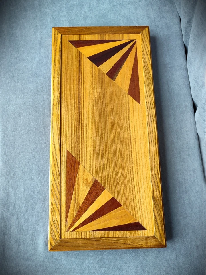 ✡ Oak Wooden Backgammon USSR Handcrafted After Restoration, In Perfect Condition - Image 4 of 4