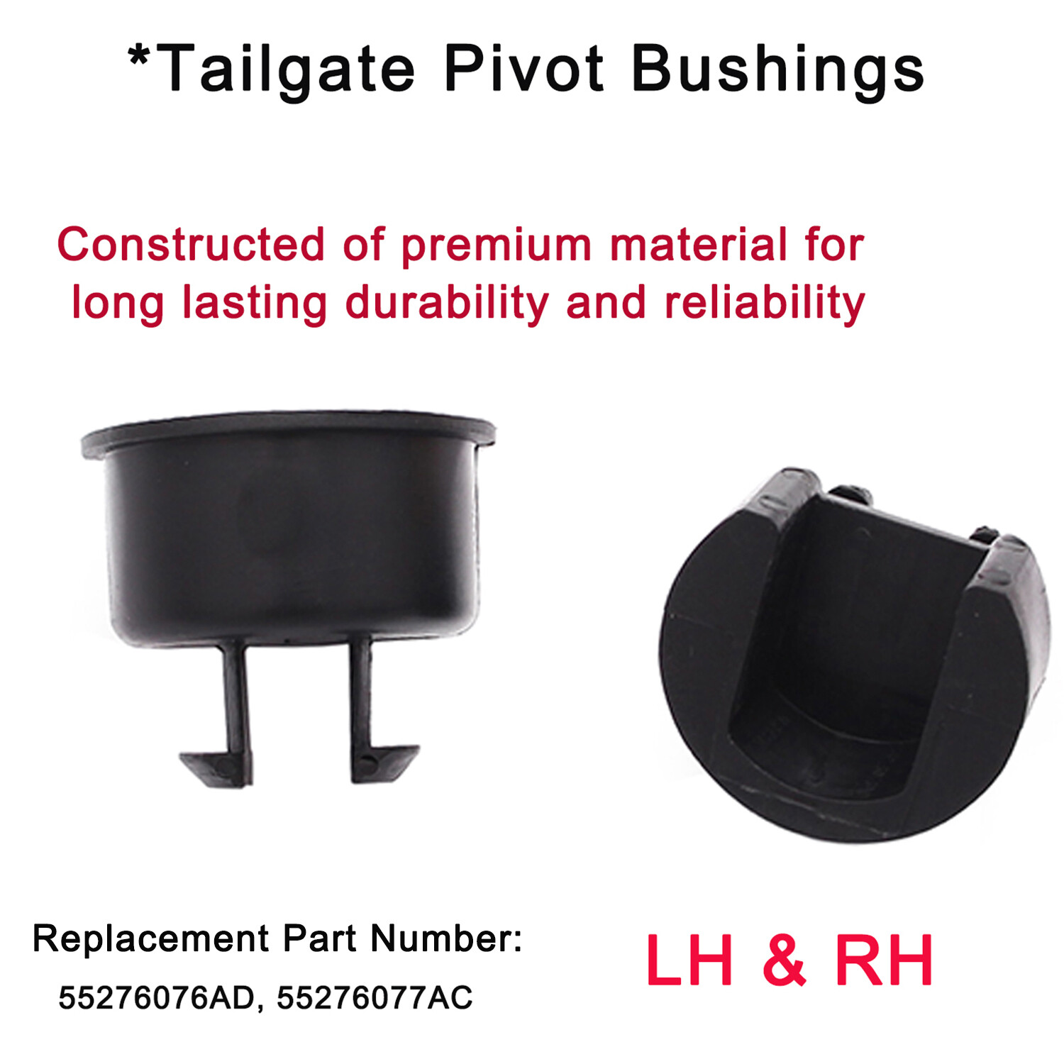 Set of 2 Left & Right Tailgate Pivot Bushings Fits for Dodge Ram 2500 3500 1500
