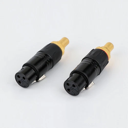 2x Neutrik 3Pin XLR Female Male to RCA Femal Audio Socket Adapter Plug Connector - Picture 7 of 15